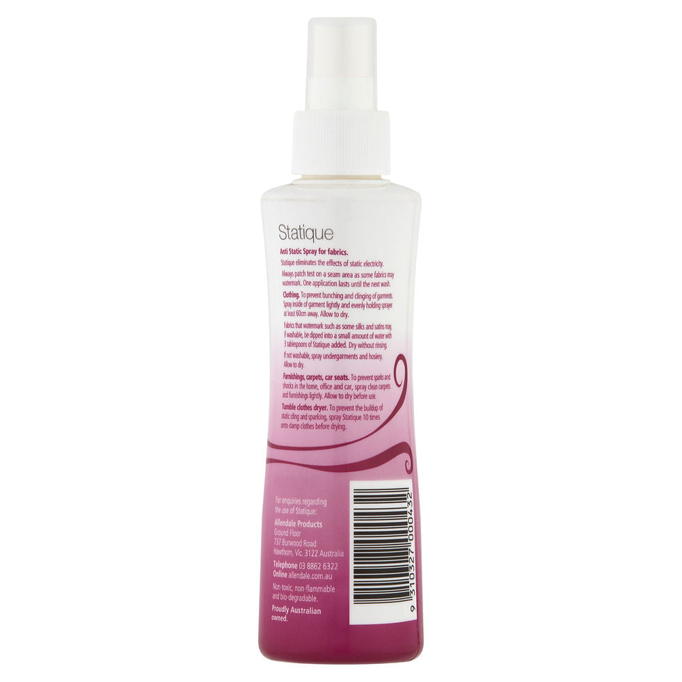 Statique Anti Static Spray 150ml Reduces Electricity On Clothes
