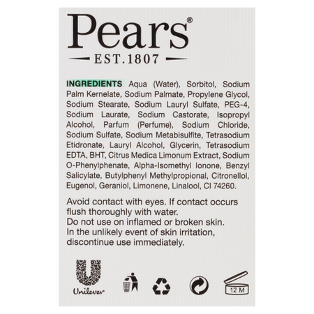 Pears Pure & Gentle Soap With Lemon Flower Extracts 3 x 125g