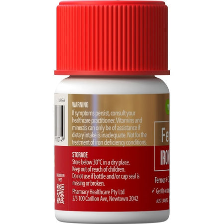 Vitaceuticals Ferrous + C Iron Supplement 30 Hard Capsules