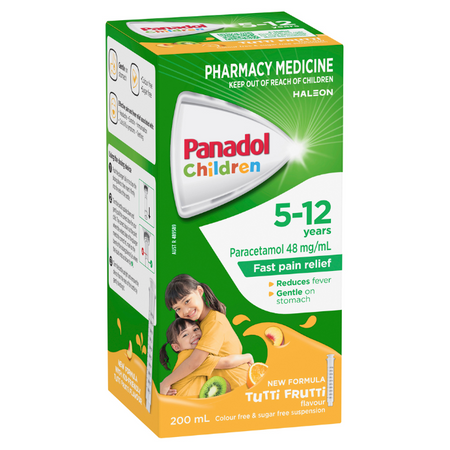 Panadol Children 5-12 Years Tutti Frutti Flavour 200mL