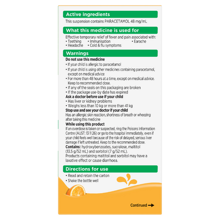 Panadol Children 5-12 Years Tutti Frutti Flavour 200mL