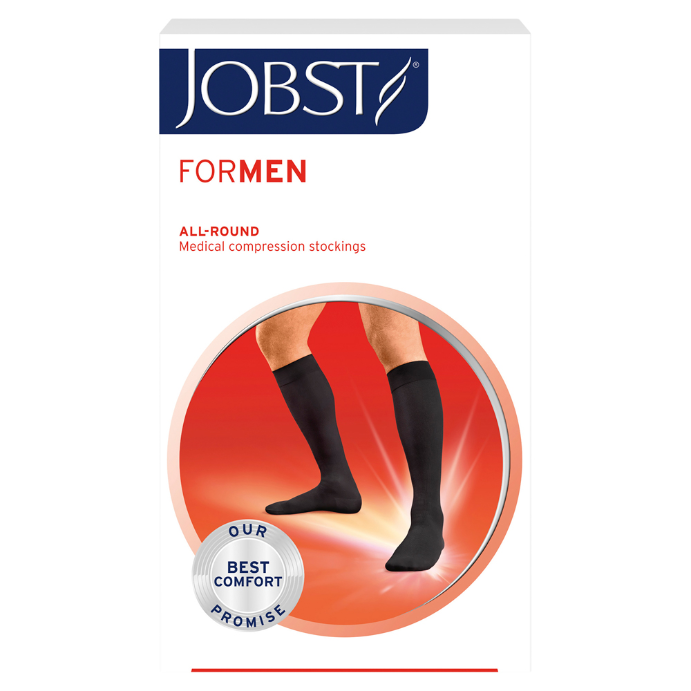 Jobst Men Knee High Xlarge Black 15-20mmhg 1 Pair