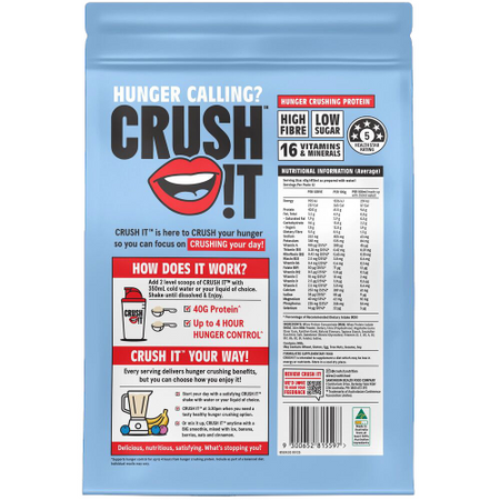Sanitarium Crush It Shake Vanilla 780g