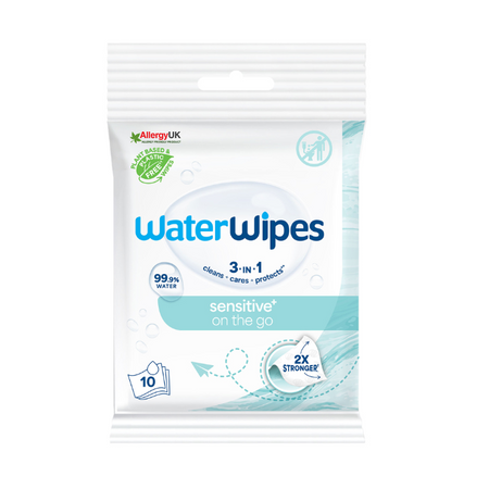 Waterwipes On The Go Sensitive Wipes 10 Pack
