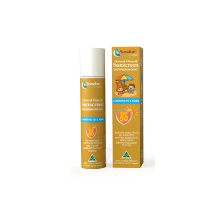 SOODOX Natural Mineral Sunscreen 6 Months to 6 Years SPF50 100g