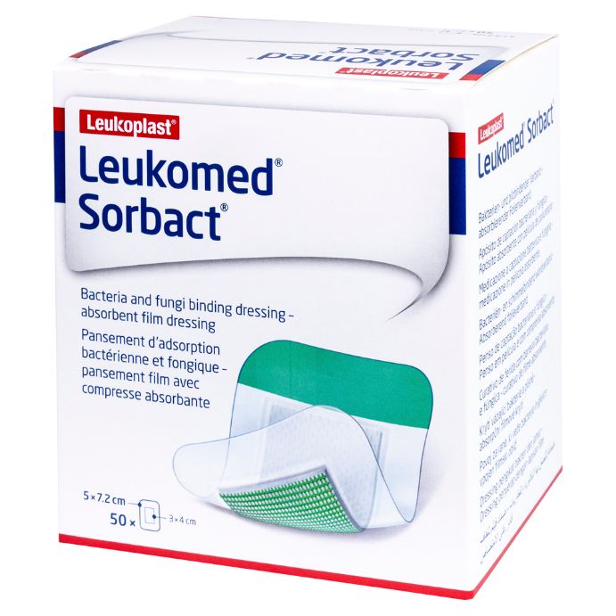 Leukomed Sorbact Sterile 5cm x 7.2cm 50 Pack