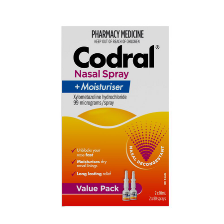 Codral Nasal Spray + Moisturiser Value Pack 2 x 10mL