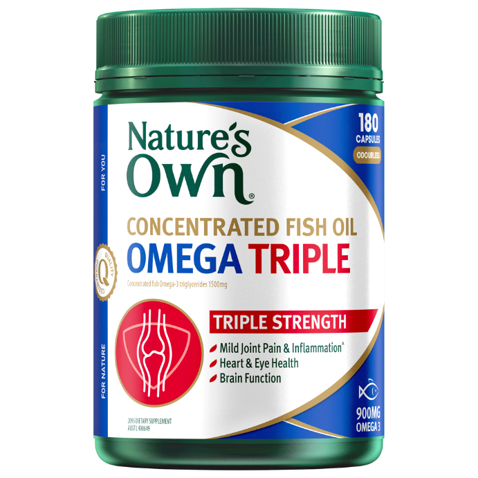 Nature's Own Concentrated Fish Oil Omega Triple 180 Capsules