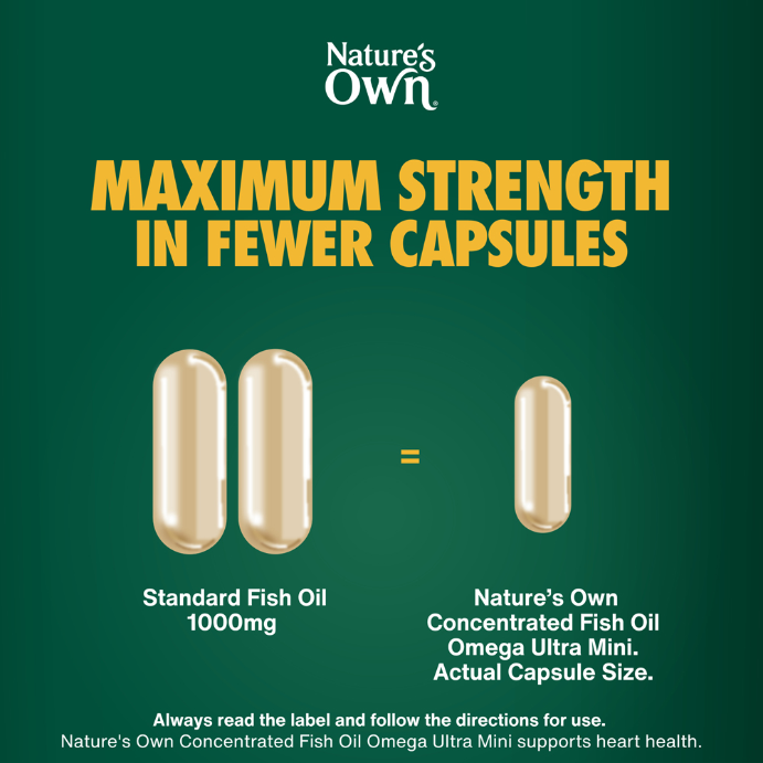 Nature's Own Concentrated Fish Oil Omega Ultra Mini 60 Capsules