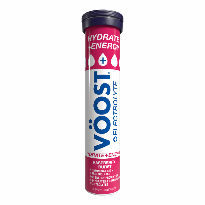 VÖOST Hydrate + Energy Raspberry Burst 12 Effervescent Tablets