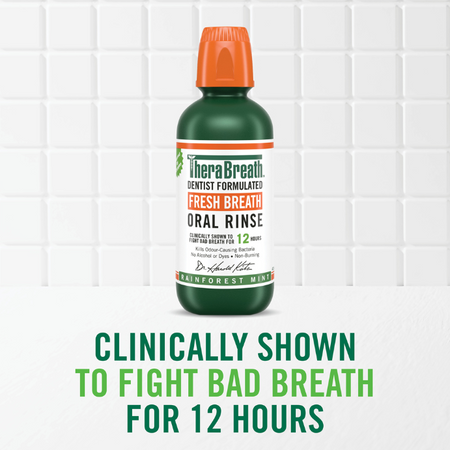 TheraBreath Rainforest Mint Mouthwash 473ml