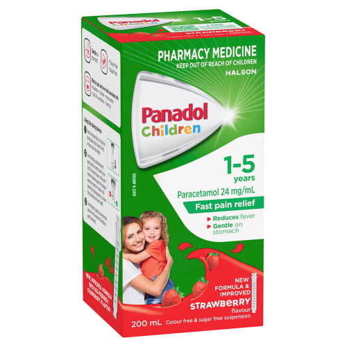 Panadol Children 1-5 Years Strawberry Flavour 200mL