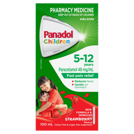 Panadol Children 5-12 Years Strawberry Flavour 100mL