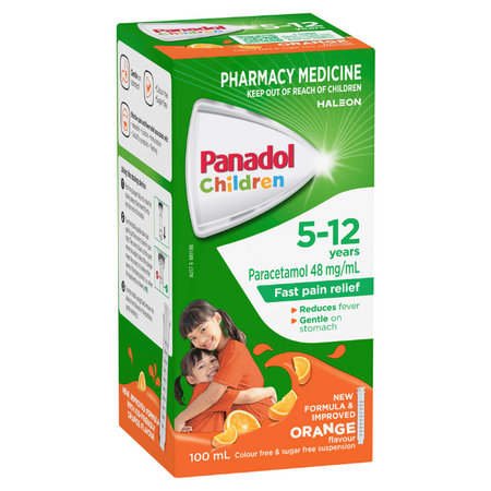 Panadol Children 5-12 Years Orange Flavour 100mL