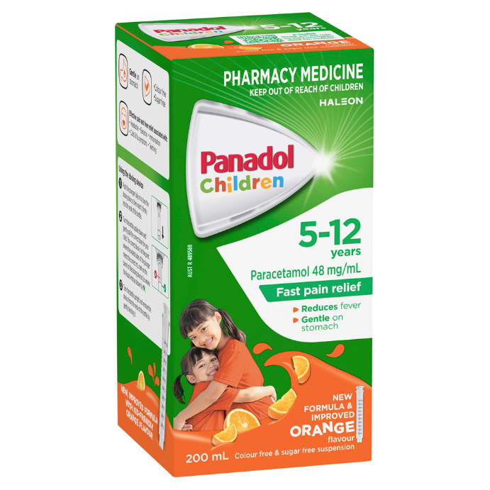 Panadol Children 5-12 Years Orange Flavour 200mL
