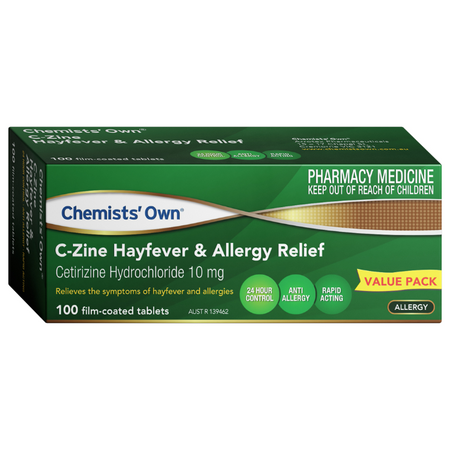 Chemists' Own C-zine Hayfever & Allergy 10mg 100 Tabs