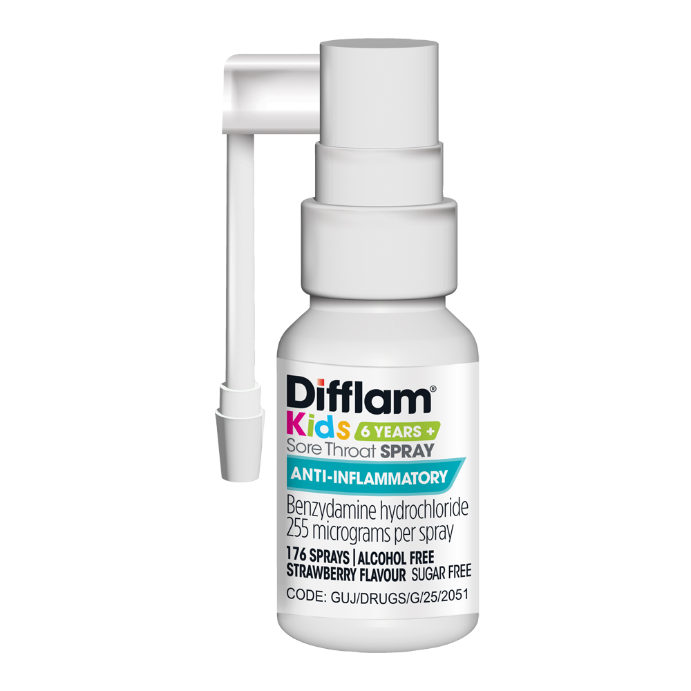 Difflam Kids 6+ Years Sore Throat Spray Anti-Inflammatory Strawberry 30mL