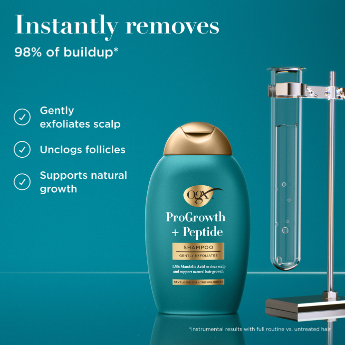 OGX ProGrowth + Peptide Shampoo 385mL