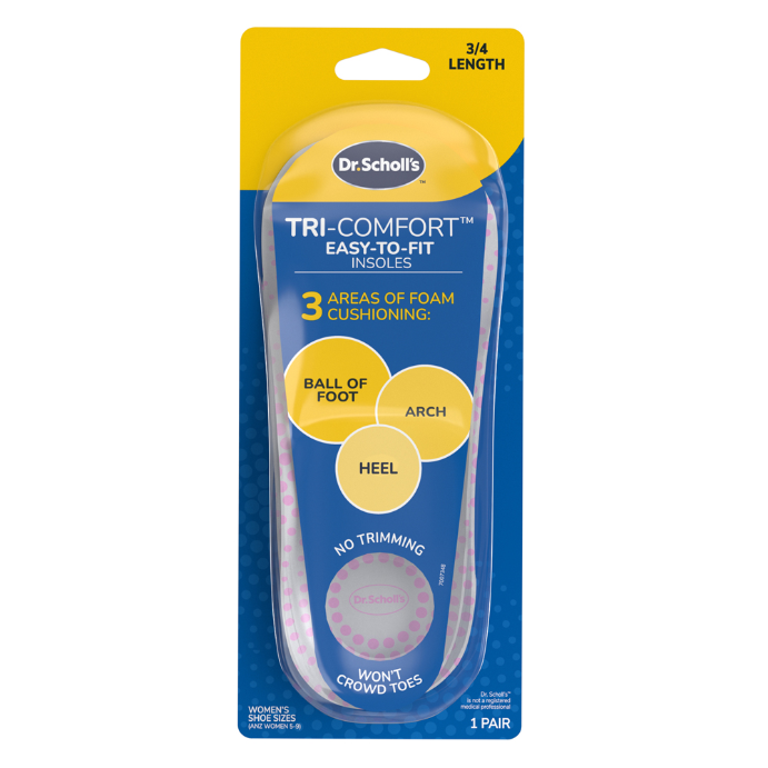 Scholl Tri-Comfort Easy-to-Fit Insoles Women 1 Pair