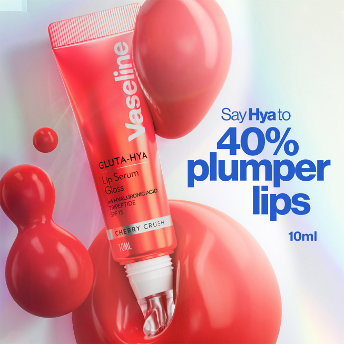 Vaseline Gluta-Hya Lip Serum Gloss Cherry Crush 10mL
