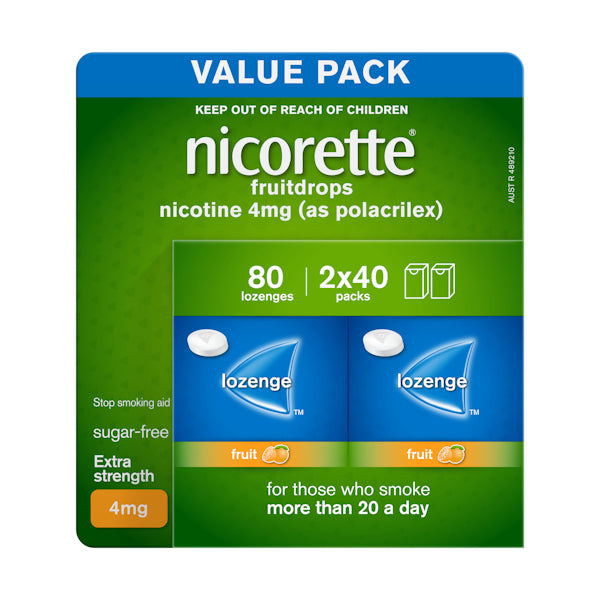 Nicorette Fruit Drops Lozenges 4mg 80