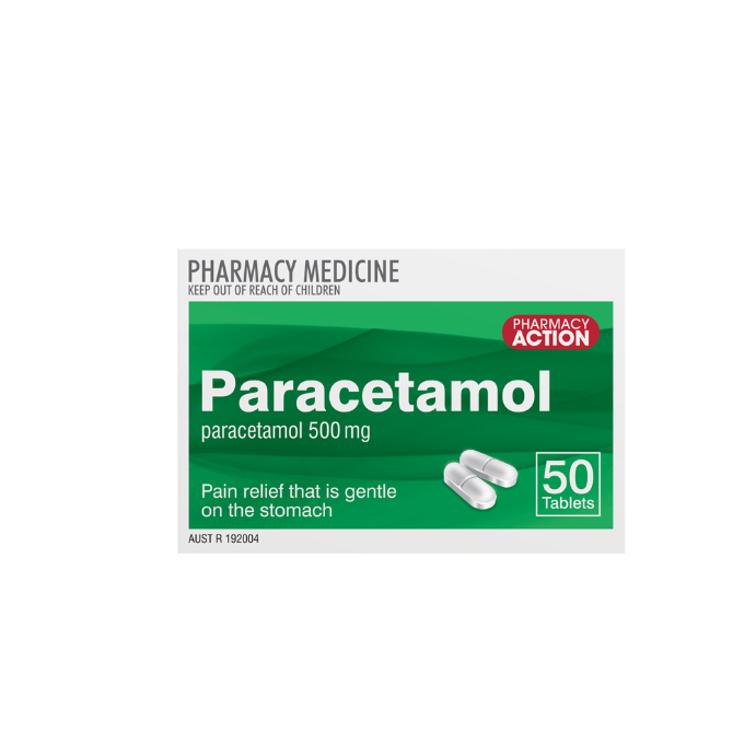 Pharmacy Action Paracetamol 500mg 50 Tablets