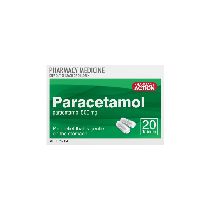 Pharmacy Action Paracetamol 500mg 20 Tablets