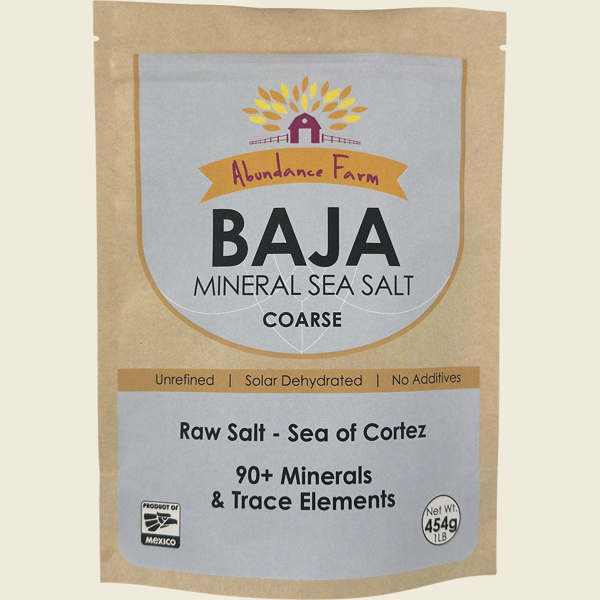 Abundance Farm Baja Mineral Sea Salt Coarse 454g