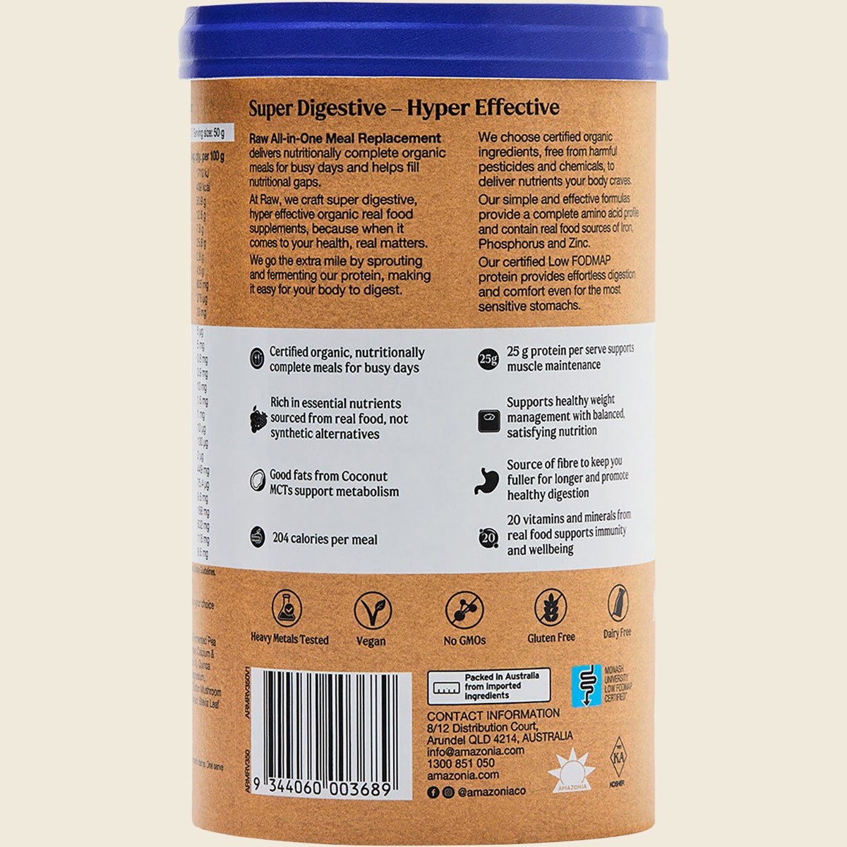 Amazonia Raw All-In-One Meal Replacement Vanilla Creme 350g