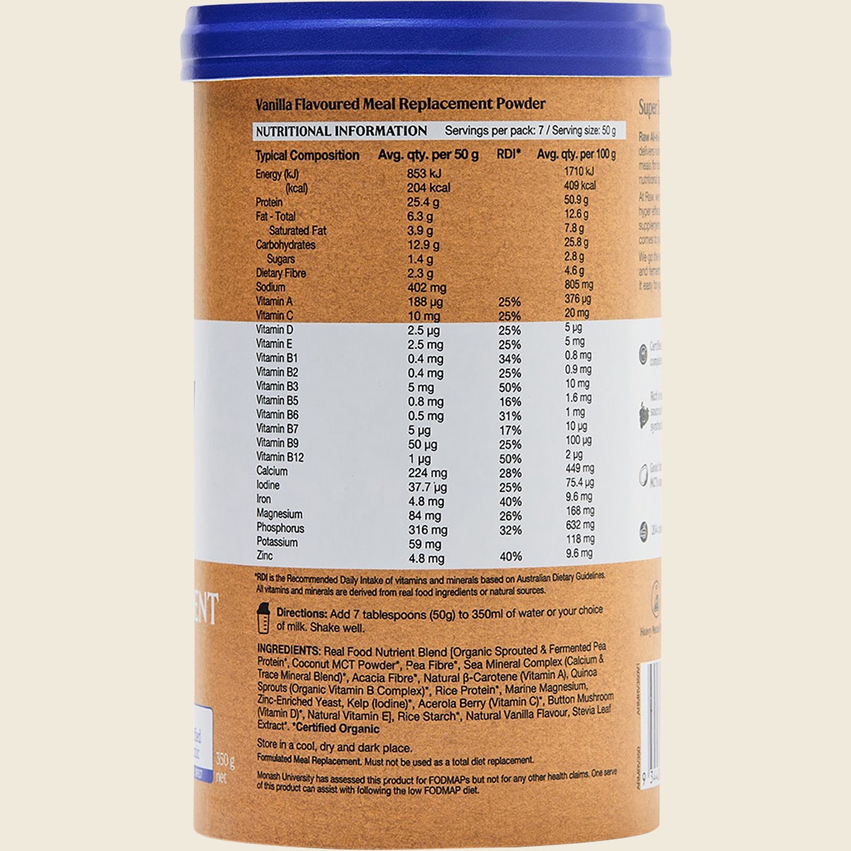 Amazonia Raw All-In-One Meal Replacement Vanilla Creme 350g