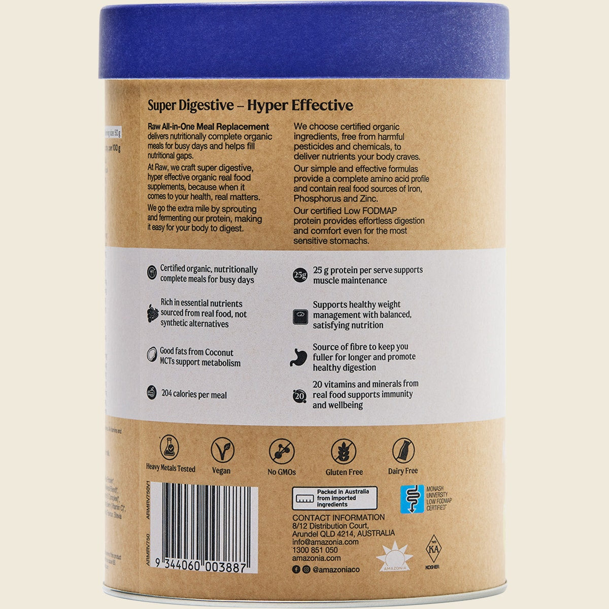 Amazonia Raw All-In-One Meal Replacement Vanilla Creme 750g