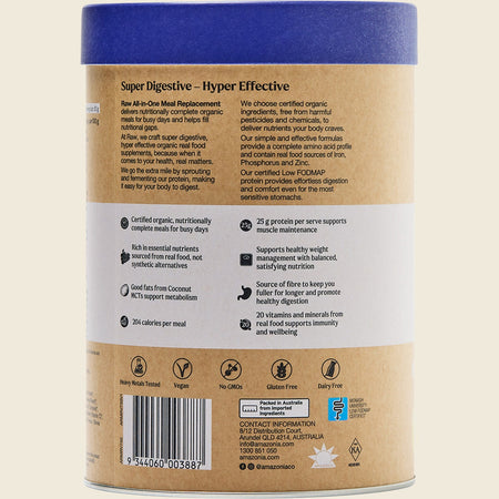 Amazonia Raw All-In-One Meal Replacement Vanilla Creme 750g