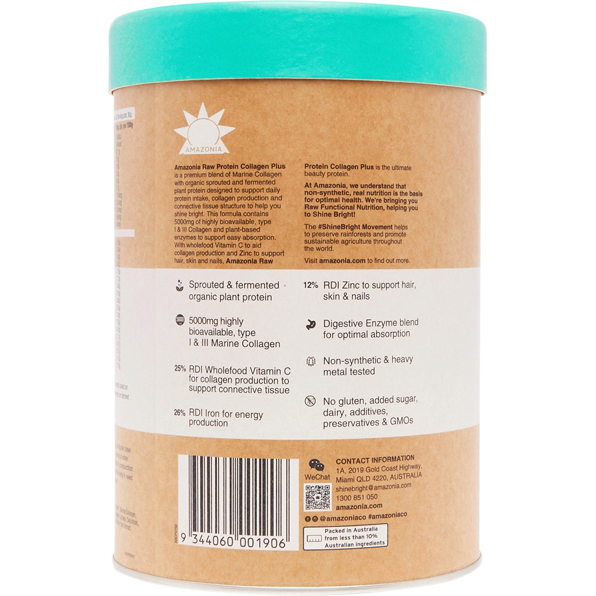 Amazonia Raw Protein Collagen Plus Vanilla Maple 750g