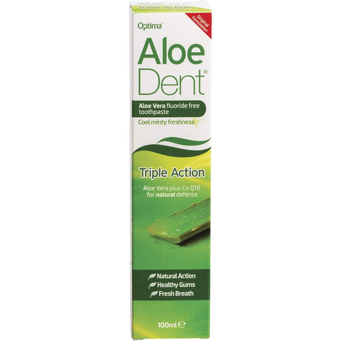 ALOE DENT Toothpaste - Fluoride Free Triple Action 100ml