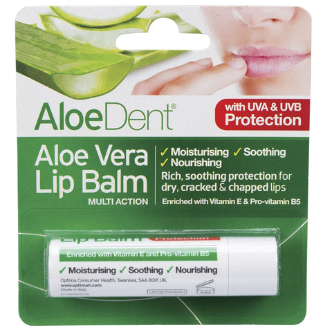 Aloe Dent Lip Balm Aloe Vera With Tea Tree & Lysine 4g