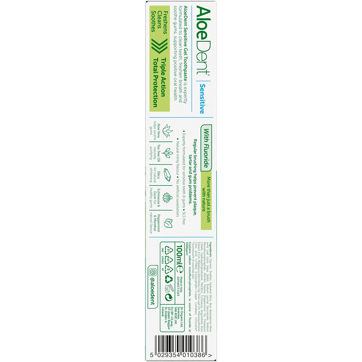 Aloe Dent Toothpaste Sensitive with Fluoride 100ml