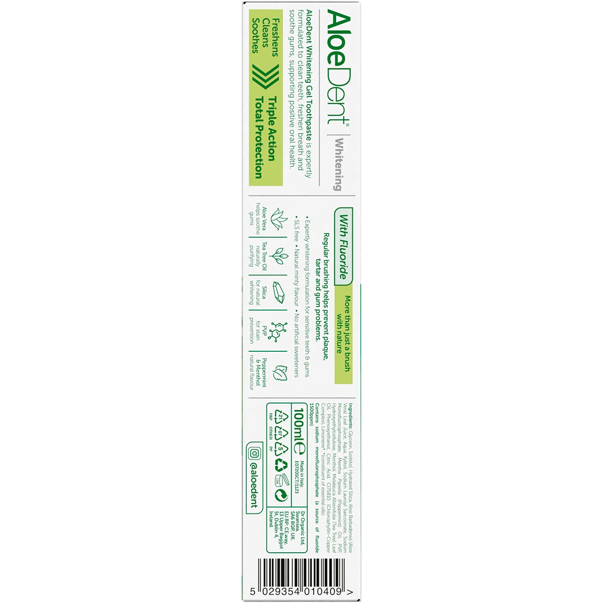 Aloe Dent Toothpaste Whitening with Fluoride 100ml