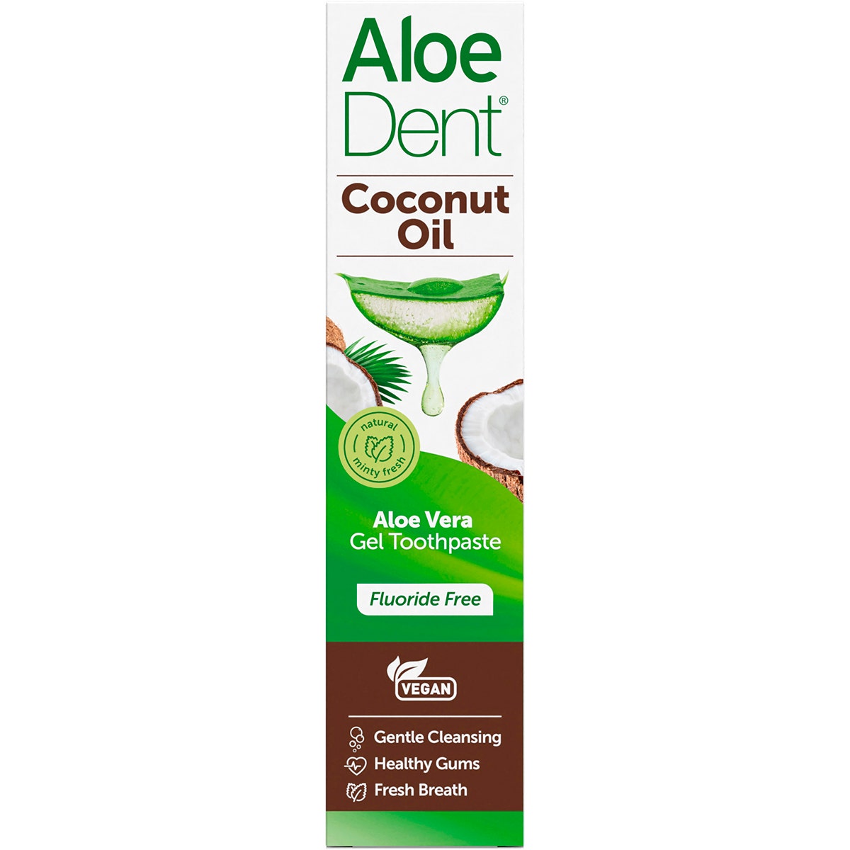 Aloe Dent Toothpaste Coconut Oil Fluoride Free 100ml