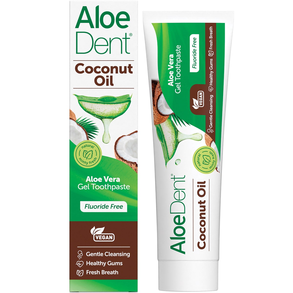 Aloe Dent Toothpaste Coconut Oil Fluoride Free 100ml