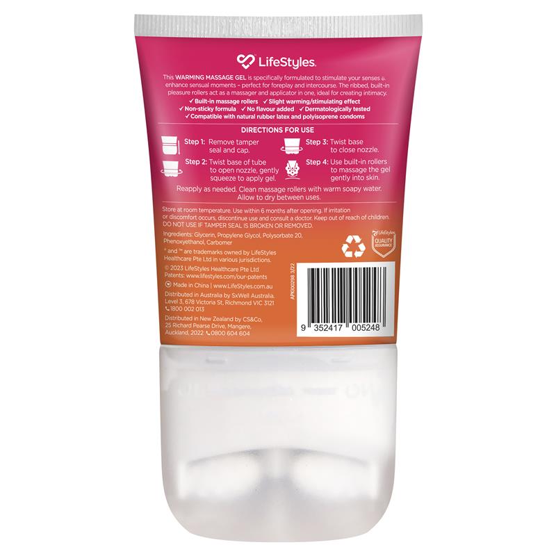 Lifestyles Bliss Massage Roller Warming Gel 120ml