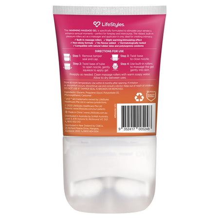 Lifestyles Bliss Massage Roller Warming Gel 120ml