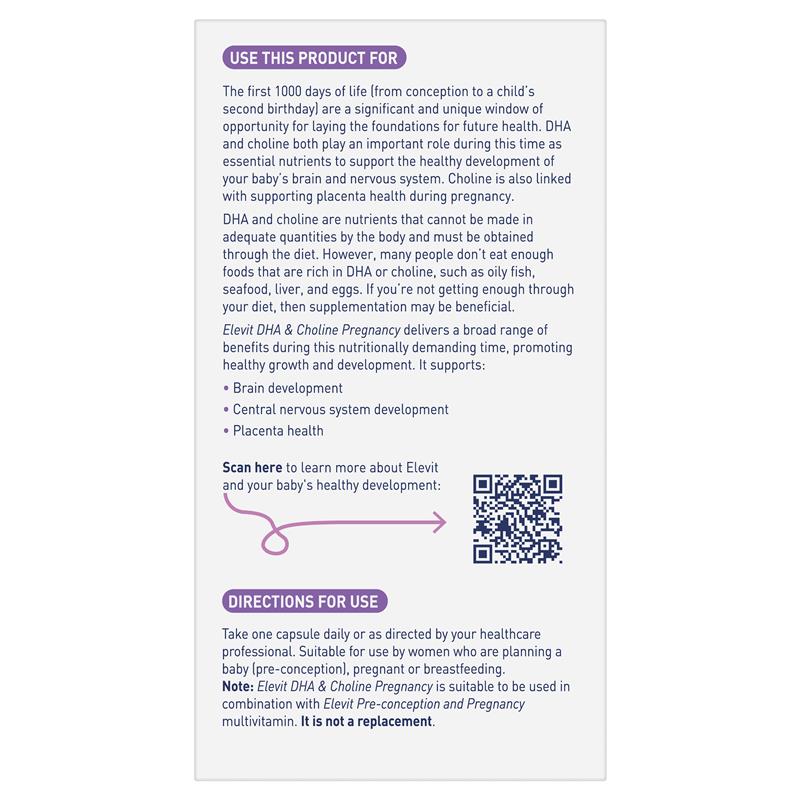 Elevit Dha & Choline Pregnancy 60 Capsules