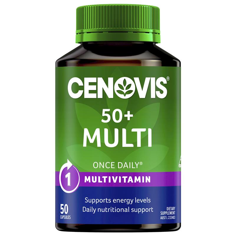 Cenovis 50+ Multi - Once-daily Multivitamin - 50 Capsules