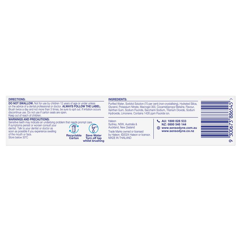 Sensodyne Sensitivity & Enamel Freshmint Toothpaste 100g