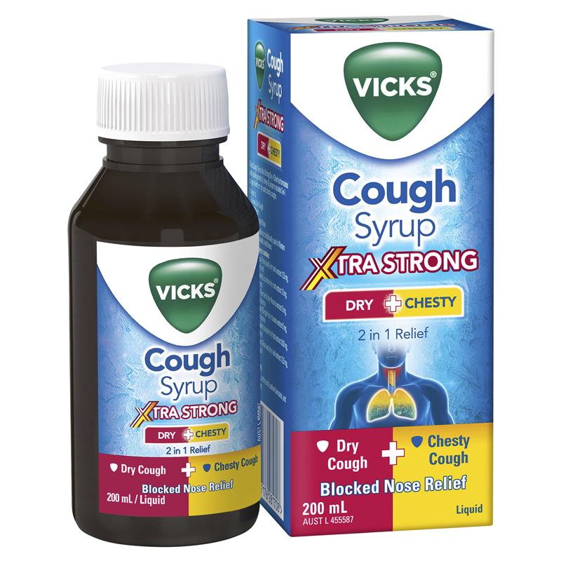 Vicks Dry + Chesty Xtra Strong 200ml