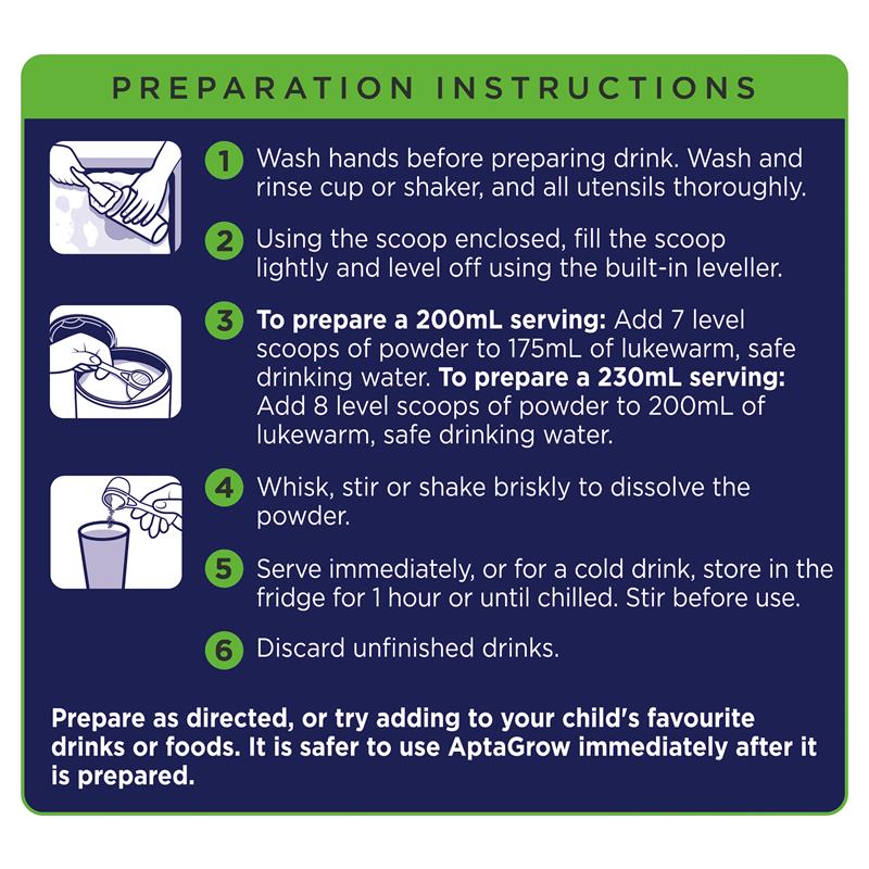 AptaGrow Nutrient-Dense Milk Drink From 6+ Years 900g