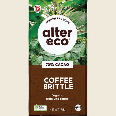 Alter Eco Chocolate Bar Coffee Brittle 70% 12x75g