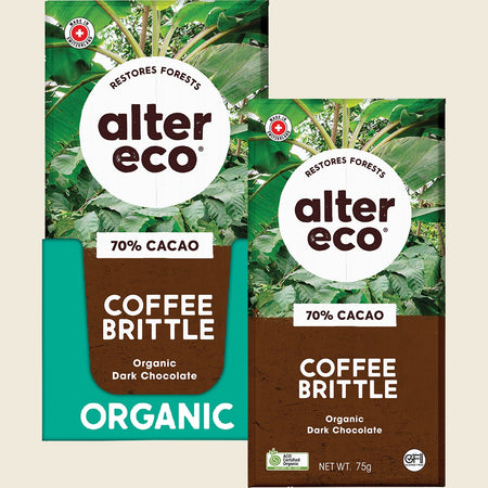 Alter Eco Chocolate Bar Coffee Brittle 70% 12x75g