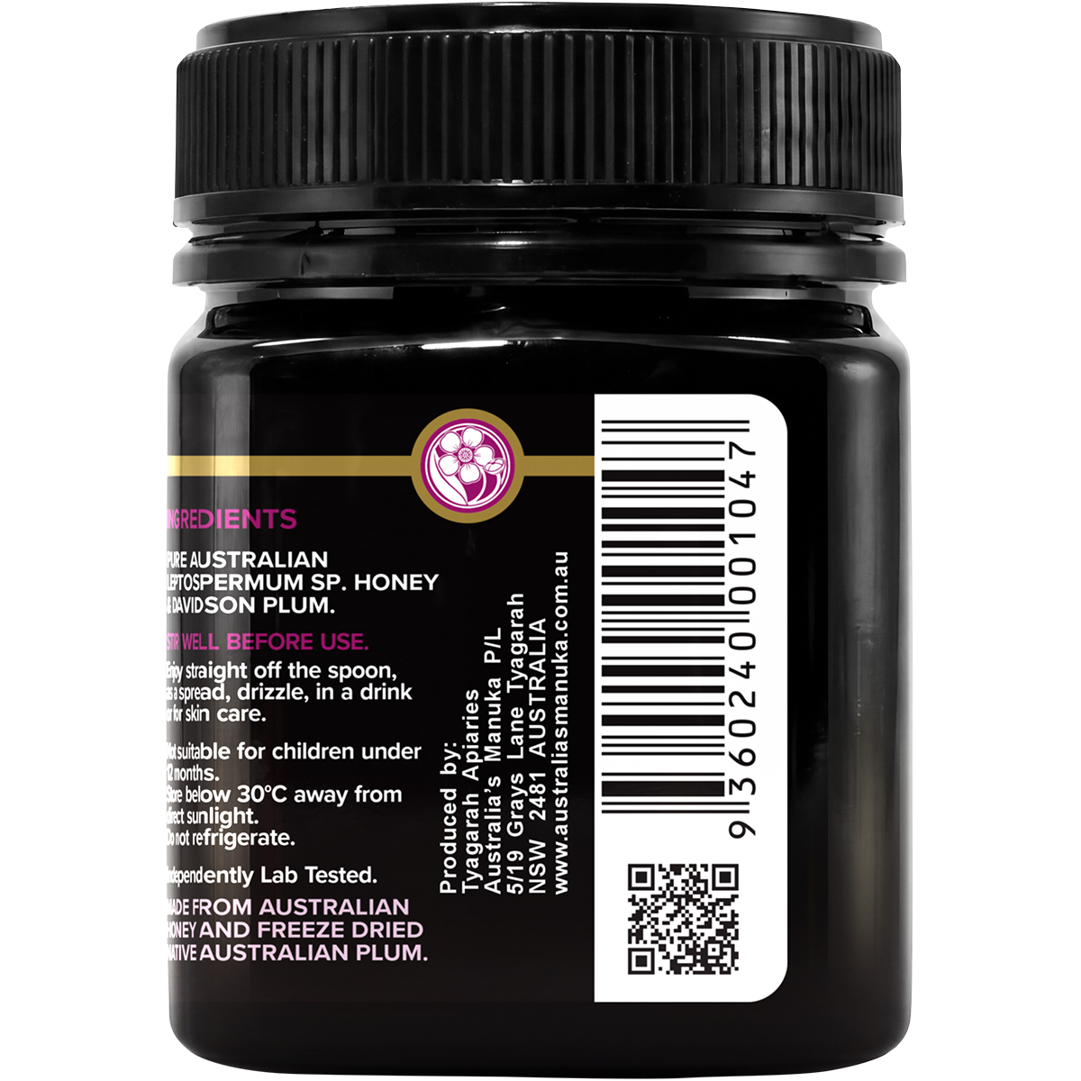 Australia's Manuka Superfoods Manuka Mullum Plum 250+MGO 250g