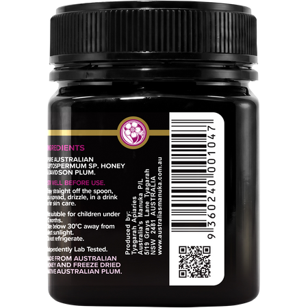 Australia's Manuka Superfoods Manuka Mullum Plum 250+MGO 250g